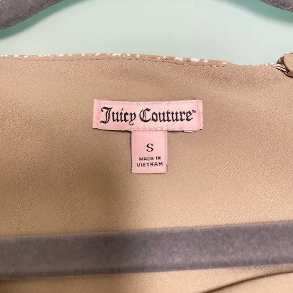 Y2K Juicy Couture Tan / dark beige white snakeskin Asymmetrical Top Small Peyton - Picture 5 of 9